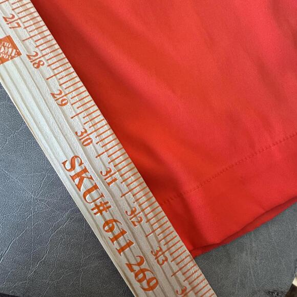 Nike Golf Pants Mens 38x33 Red/Orange Dri-FIT Stretch Flat Front Performance - Picture 12 of 16